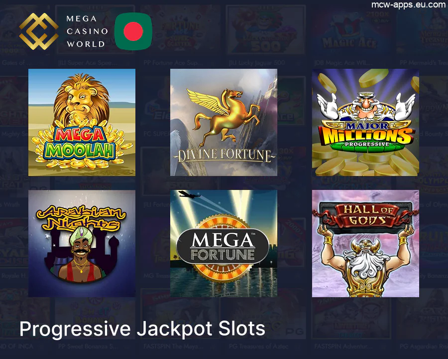 MCW slots with massive progressive jackpots