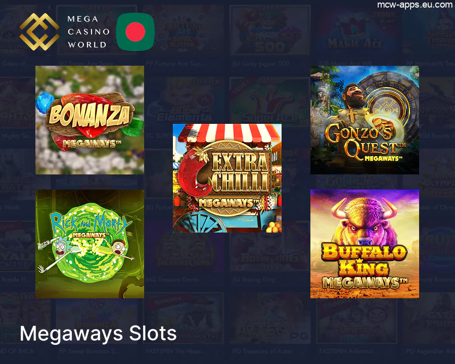 Top Megaways slot games on MCW