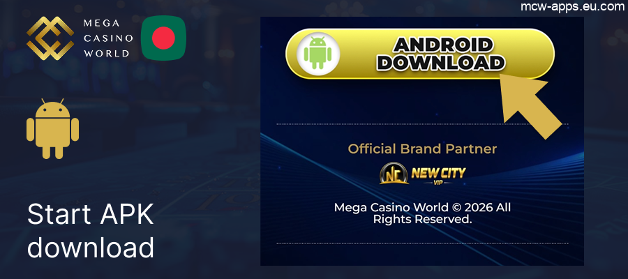 Tap the MCW Android download button
