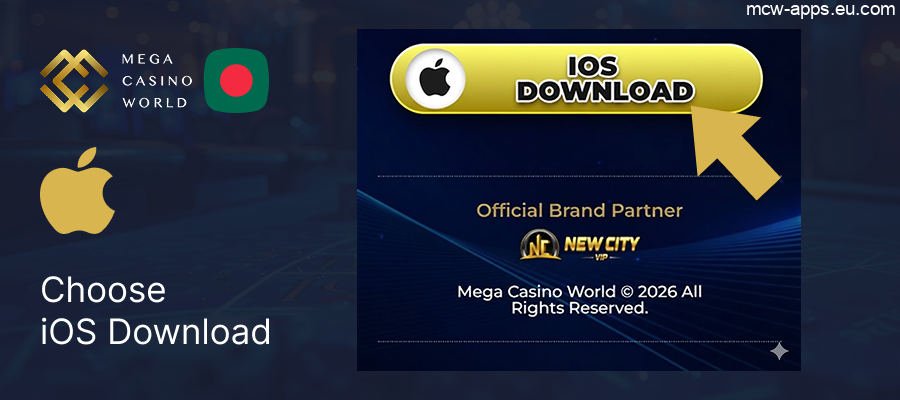 Tap the MCW download button for iOS